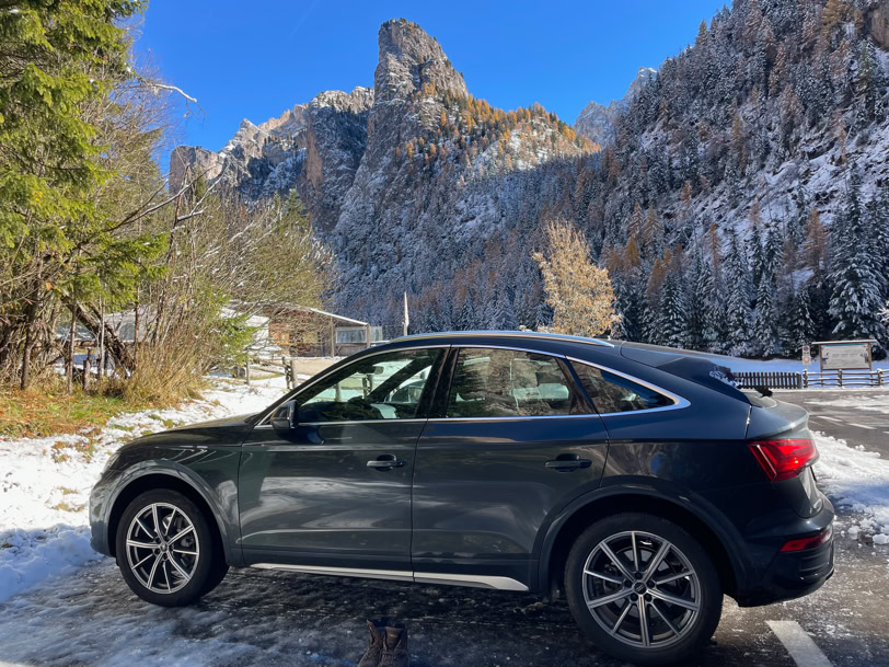 NP TESTING AUDI Q5 SPORTBACK NEARLY PERFECT WINTER DOLOMITI